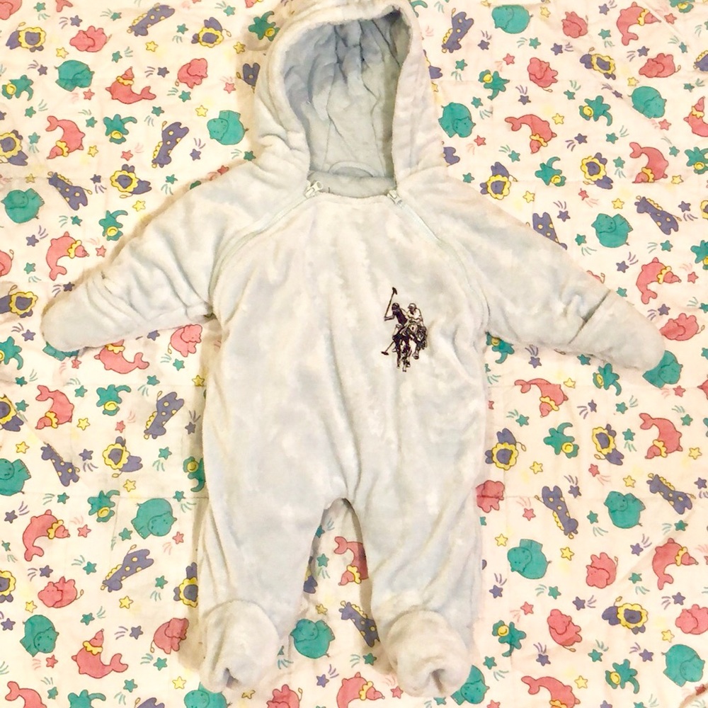 US Polo Fleece Overall for Baby 6-9 Months